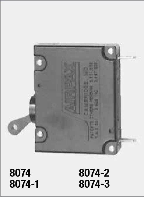 25 Amp Circuit Breaker yellow-handle