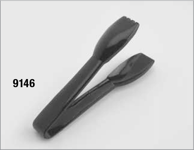 6 inch Black Tongs