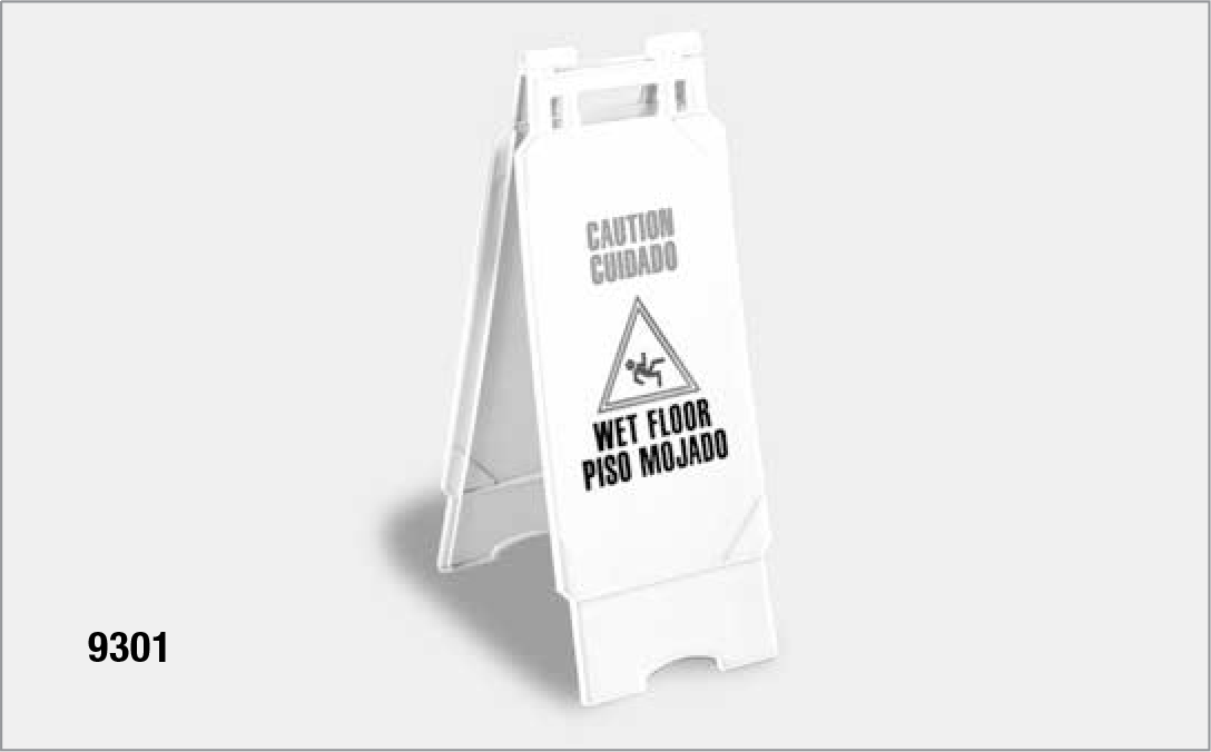 Wet Floor Sign. EnglishSpanish